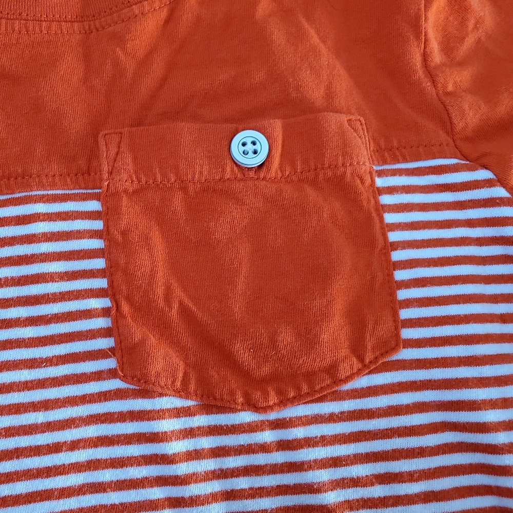 Crazy 8 striped pocket t-shirt with button
